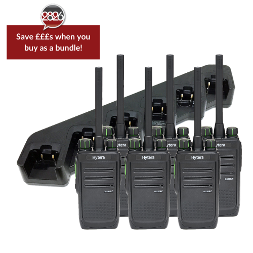 Hytera BD505LF 6-pack bundle with multi-charger
